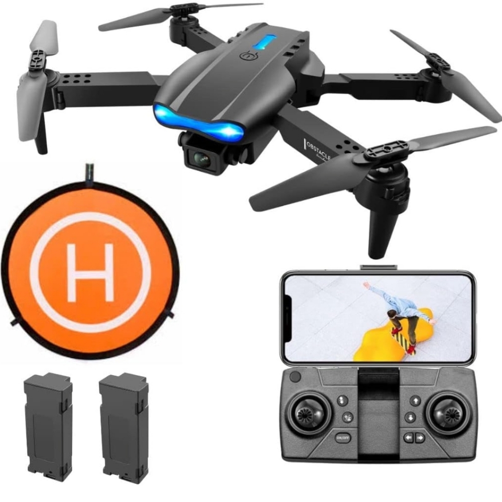 E99 K3 Drone Camera with Landing Mat & 2 Batteries,Drone with Camera for Adults
